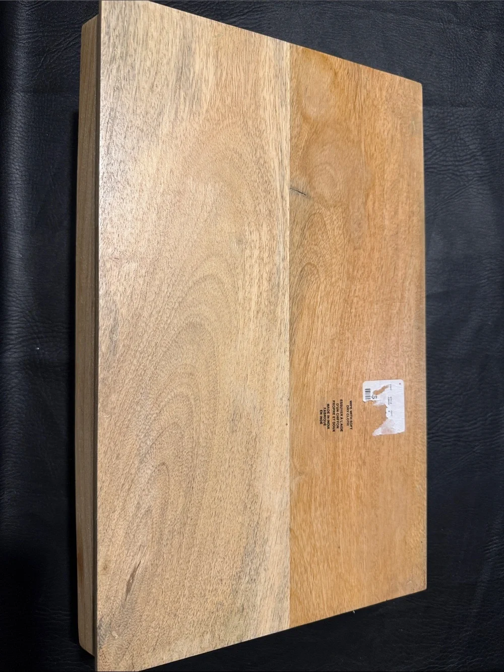 Natural Wood Vanity Tray with Black Ring Handles